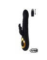 TWIST 2 Noir, Vibromasseur Rabbit va-et-vient USB en silicone médical, doté de 18 modes de stimulation 
