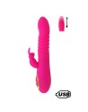 TWIST 2 Rose, Vibromasseur Rabbit va-et-vient USB en silicone médical, doté de 18 modes de stimulation 