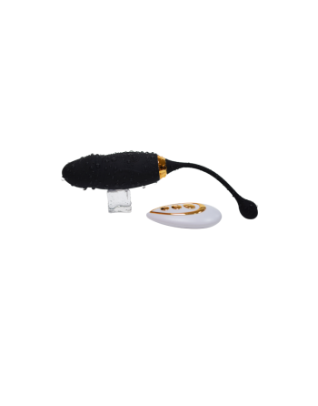 HAPPY, Un Œuf vibrant long USB avec télécommande, dans un silicone médical doux et lisse 