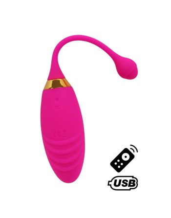 SUNDAY, Un Œuf vibrant USB avec télécommande, dans un silicone médical doux et rainuré 