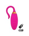 PLEASURE, Un Œuf vibrant USB avec télécommande, dans un silicone médical doux et rainuré 