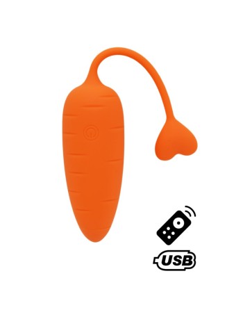CARROT, Un Œuf vibrant avec télécommande, couleur et forme Carotte en silicone médical 