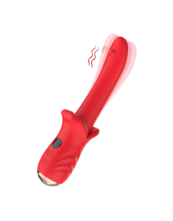 Vibromasseur Rouge Ultra-Souple KISS