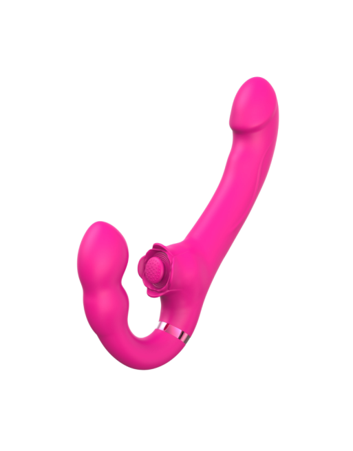 Vibromasseur ROSEA Strap-on Triple Action Télécommandé 