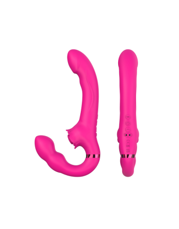 Vibromasseur ROSEA Strap-on Triple Action Télécommandé 