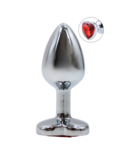 Plug bijou coeur en aluminium bijou rouge Small LOVELY 