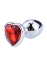 Plug bijou coeur en aluminium bijou rouge Small LOVELY 