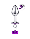 Plug bijou aluminium violet avec clochettes Taille S JINGLE 