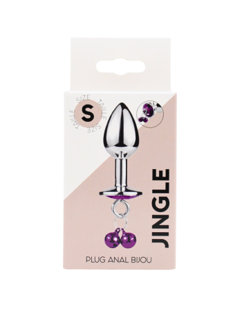 Plug bijou aluminium violet avec clochettes Taille S JINGLE 