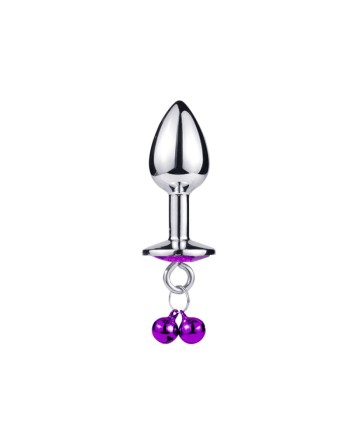 Plug bijou aluminium violet avec clochettes Taille S JINGLE 