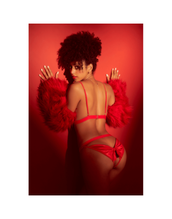 Ensemble 2 pièces Mapalé bonnets ouverts avec nœuds 