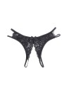 String ouvert dentelle Noir - Litolu Lingerie