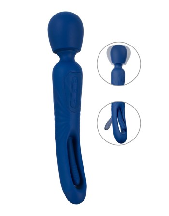 Vibro Wand réversible avec langue vibrante - Sweet Smile