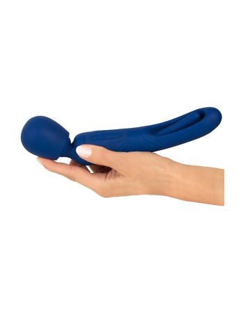 Vibro Wand réversible avec langue vibrante - Sweet Smile