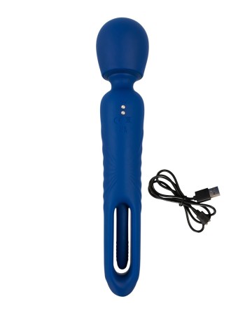 Vibro Wand réversible avec langue vibrante - Sweet Smile
