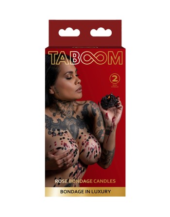 Set 2 bougies rose Bondage - Taboom