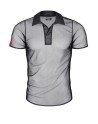 Polo en maille noire transparente - Regnes