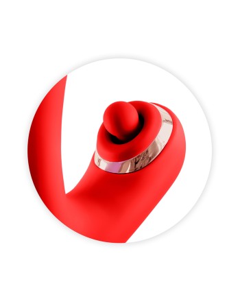 Vibromasseur rabbit 3-en-1 Joyfully rouge - Yoba