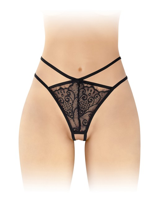 String ouvert Mylene - noir