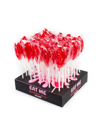 Présentoir de 40 sucettes vulve à la fraise