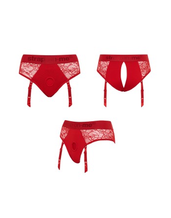 Harnais lingerie Diva rouge - Strap On Me
