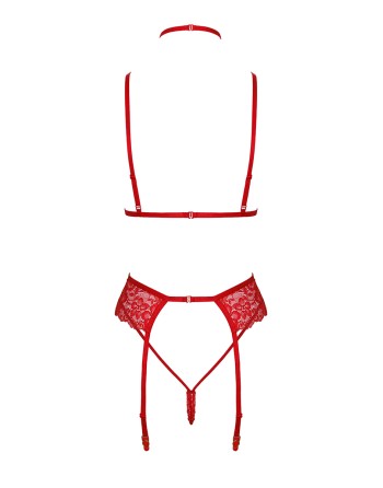 Ensemble 5 pièces Bondage Red Lace Kiss 243 - Kissable