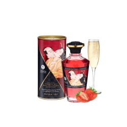 sexy Huile chauffante aphrodisiaque - Vin pétillant à la fraise 100ml