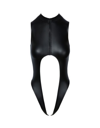 Body noir ouvert à l'entrejambe