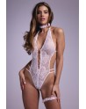 Ensemble body ouvert Renee blanc - Christine