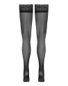 Bas autofixants noir Hold up 3 - Cotelli Legwear