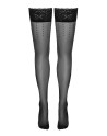 Bas autofixants noir Hold up 2 - Cotelli Legwear