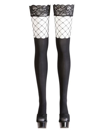 Bas autofixants opaques noir - Cotelli Legwear
