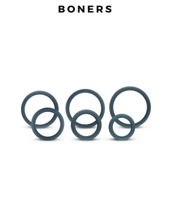 Set de 6 anneaux de pénis larges - Boners