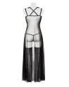 Set déshabillé tulle et dentelle 2 pièces - Grey Velvet