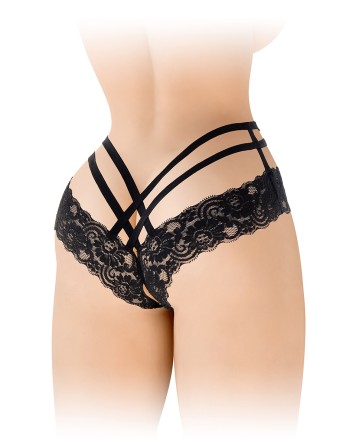 Tanga ouvert Anne - noir