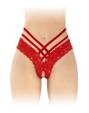 Tanga ouvert Anne - rouge