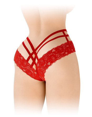 Tanga ouvert Anne - rouge