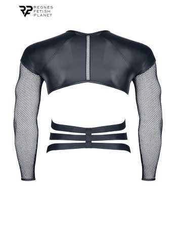 T-shirt harnais wetlook et maille - Regnes