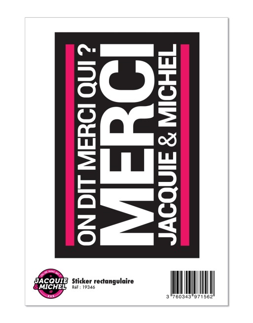 Grand sticker JM rectangle noir