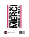 Grand sticker JM rectangle blanc