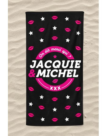 Serviette de plage Jacquie et Michel Bisous