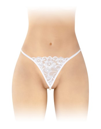 String avec perles Venusina - blanc