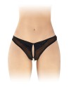 String ouvert avec perles Sophie - noir
