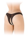 String ouvert avec perles Sophie - noir