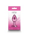 Plug bijou aluminium chromé rose S