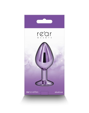 Plug bijou aluminium chromé violet M