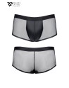 Boxer noir wetlook et mesh - Regnes