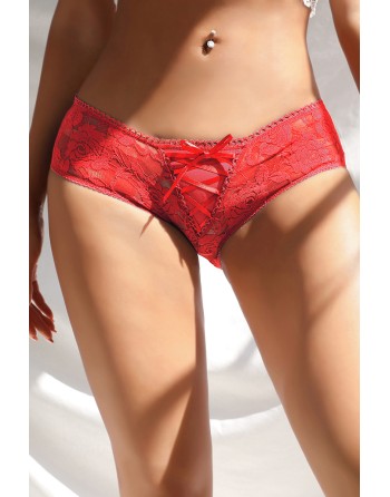 Culotte ouverte dentelle O Rouge - Litolu Lingerie