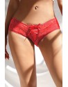 Culotte ouverte dentelle O Rouge - Litolu Lingerie
