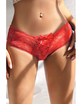 Culotte ouverte dentelle O Rouge - Litolu Lingerie